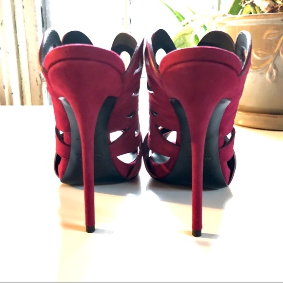 GIUSEPPE ZANOTTI Red Open Toe Mules - NEW - Picture 3 of 8